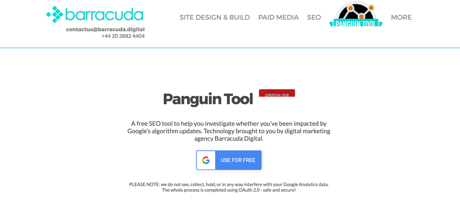 Screenshot of Barracuda Panguin